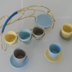 Schnapsbecher, Lik&ouml;rbecher, 60er Jahre, Trinkbecher, Set