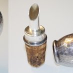 Flaschenausgie&szlig;er 800er Silber, ca. 1930 - silver pourer