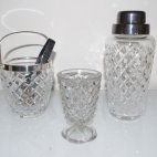 WMF, Cocktail Shaker, Eisbeh&auml;lter, Glas, Kristallglas, ca. 1950, Shaker Set