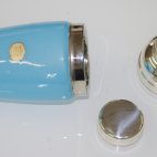 Cocktail Shaker von Quist, blaues Kristallglas Mundgeblasen, ca. 1950