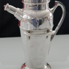 Cocktail Shaker, Martini, ca 1910, Empress Ware, New York, silverplate, restored